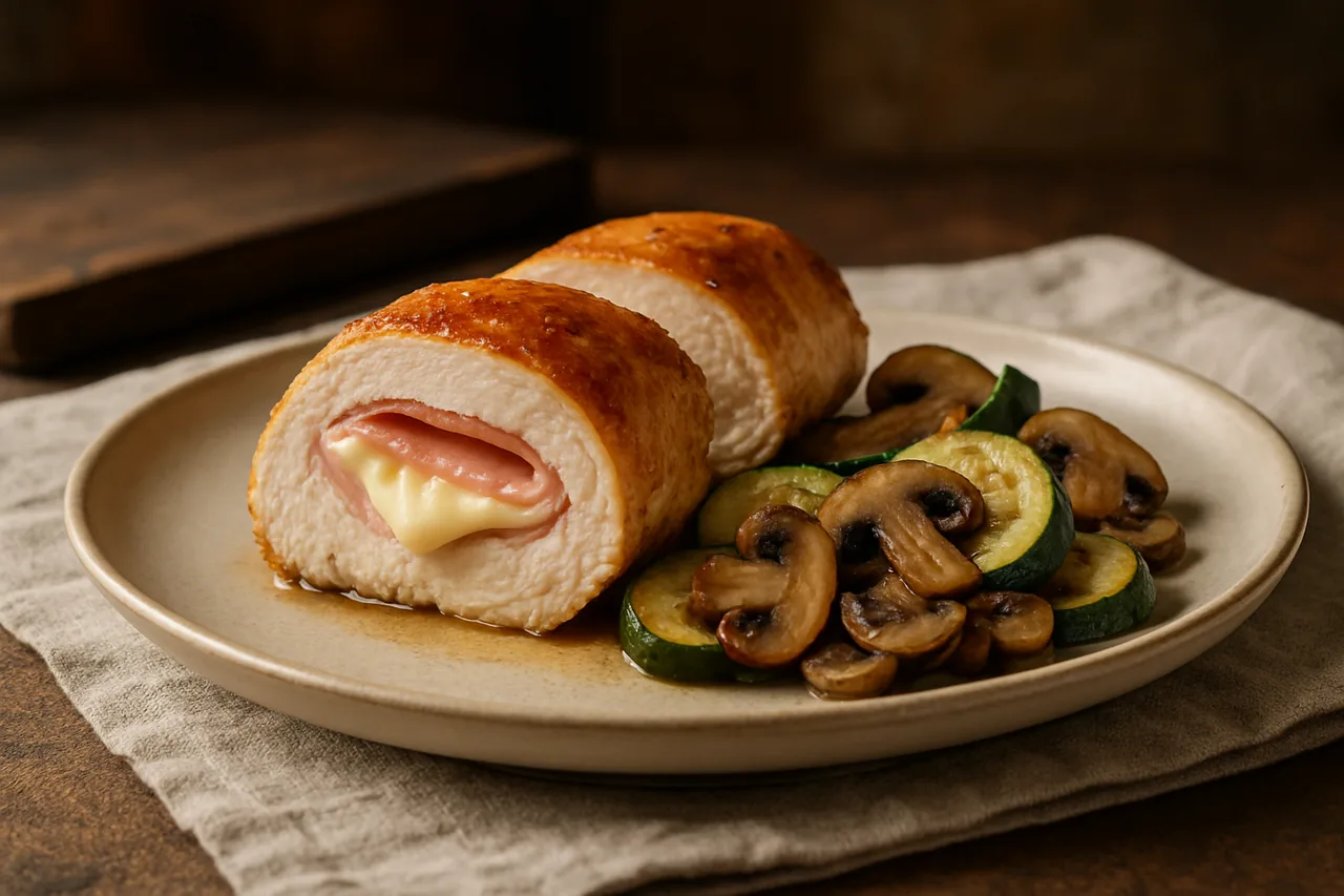 Foto de Filetes de Pollo Rellenos de Jamón y Queso