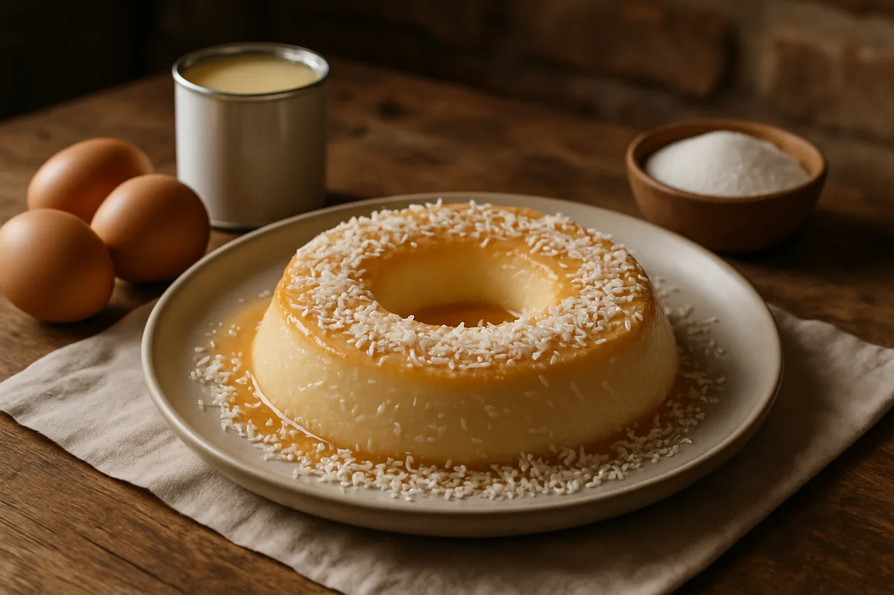 Flan de Coco — receta canaria