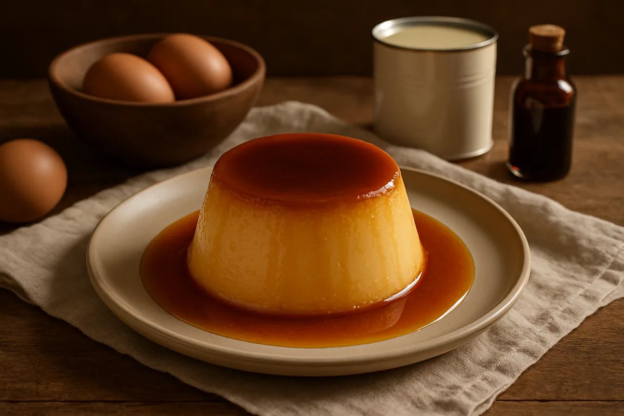 Flan de huevo — receta canaria