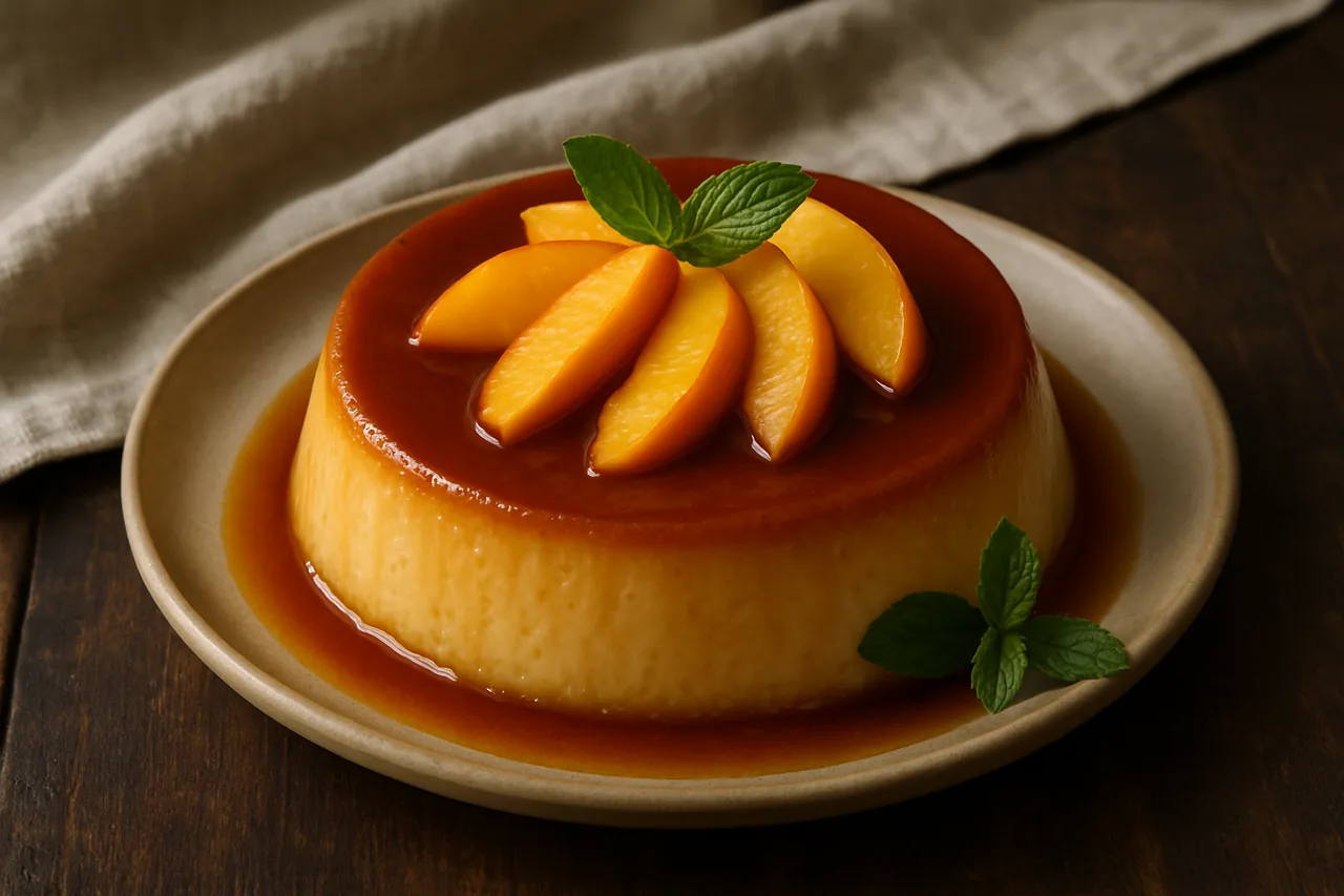 Foto de Flan de Melocotón
