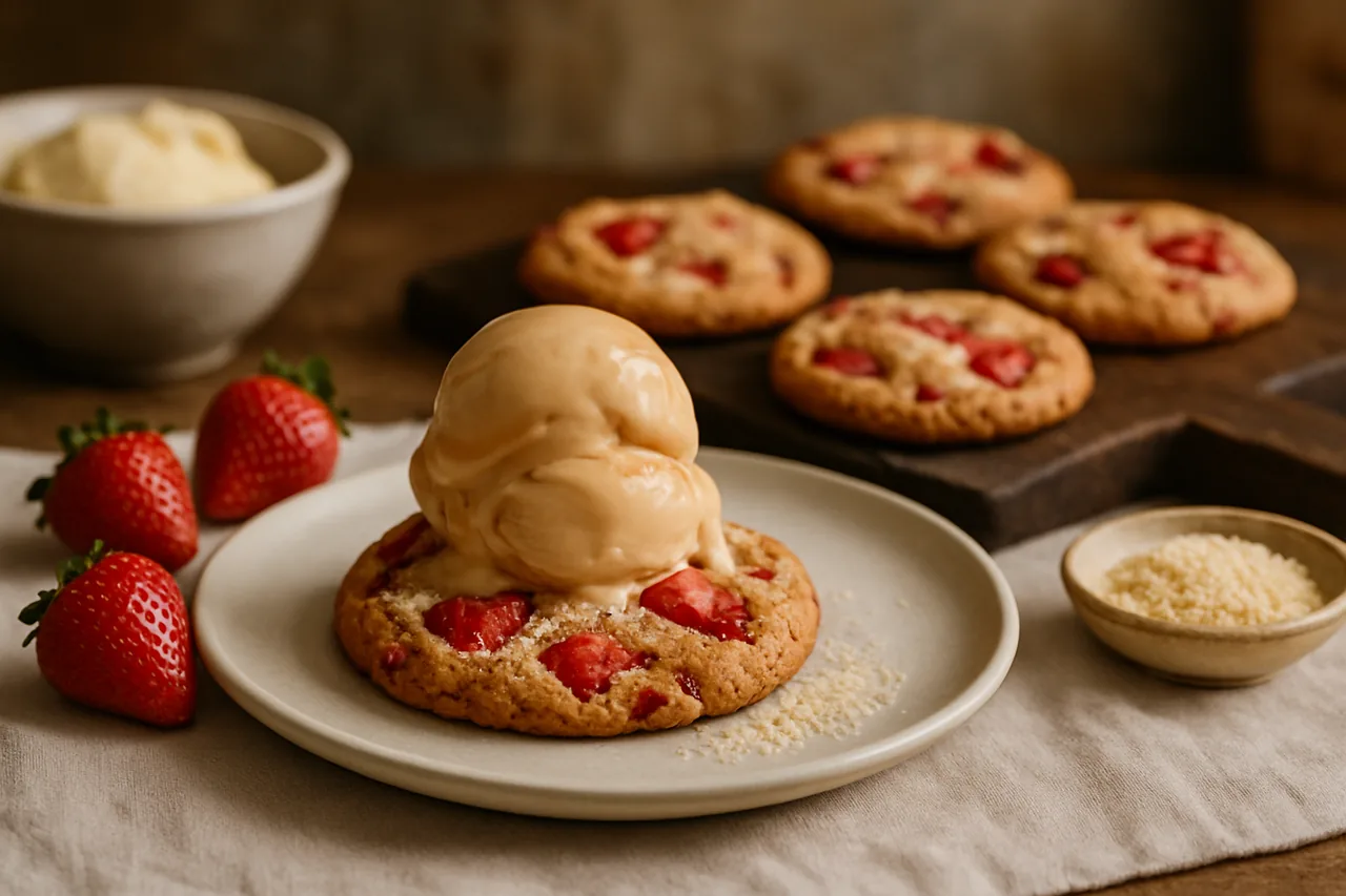 Foto de Galletas de Fresa con Helado