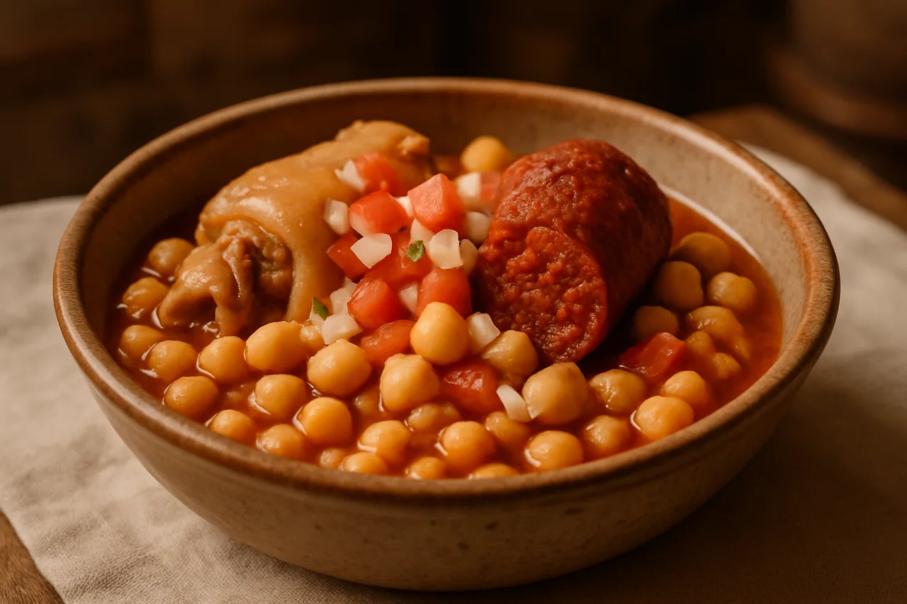 Garbanzas compuestas — receta canaria