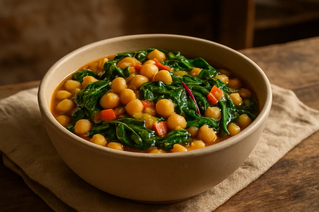 Foto de Garbanzos con acelgas