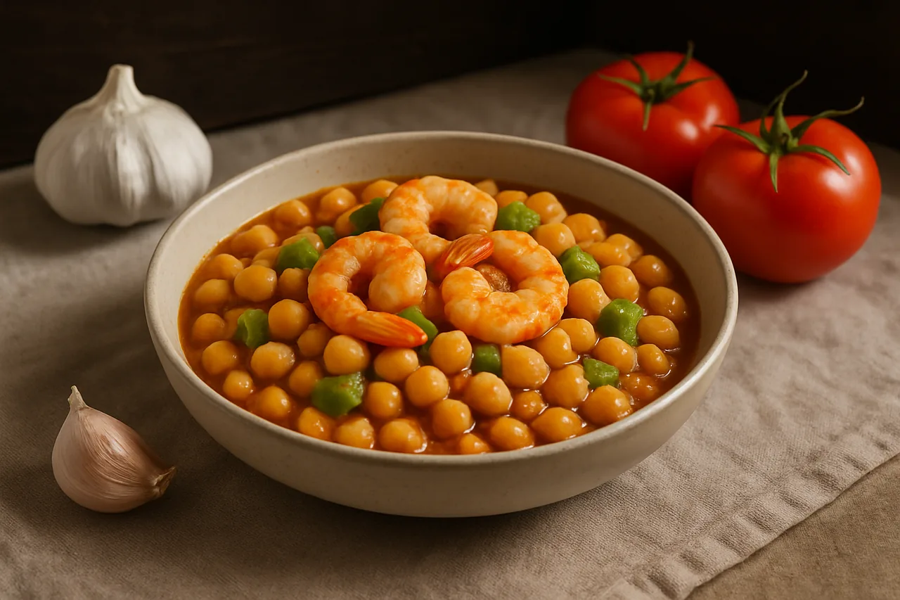 Foto de Garbanzos con Gambas