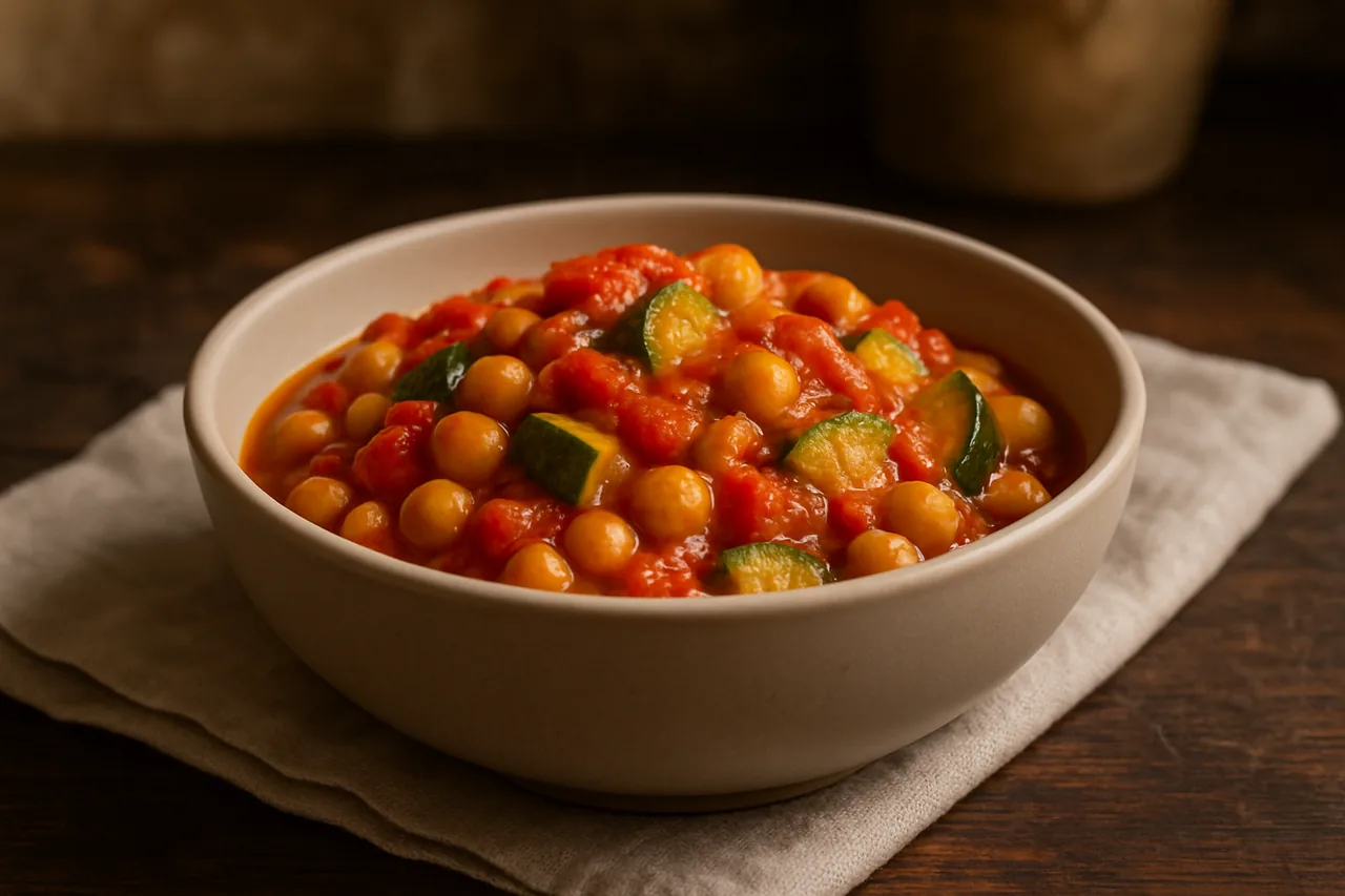 Foto de Garbanzos con Pisto