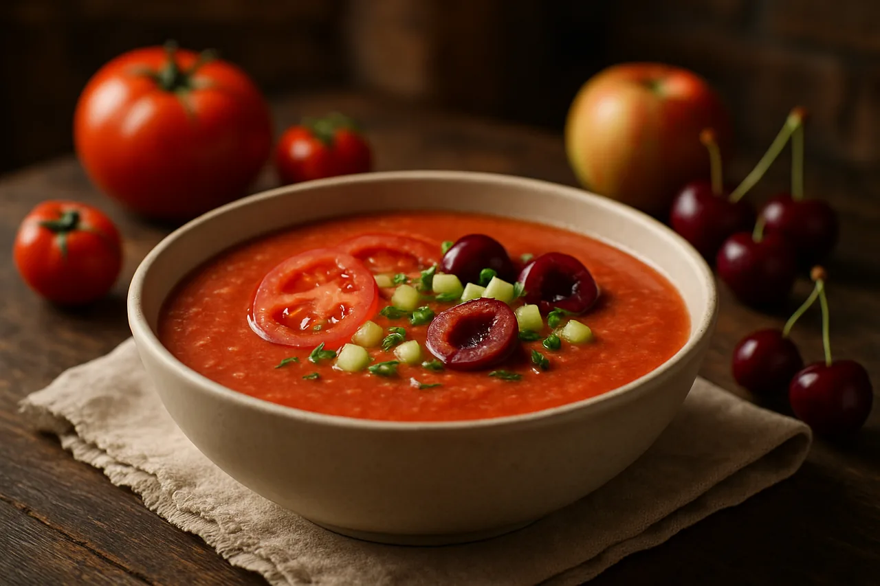 Foto de Gazpacho de Tomate y Cerezas