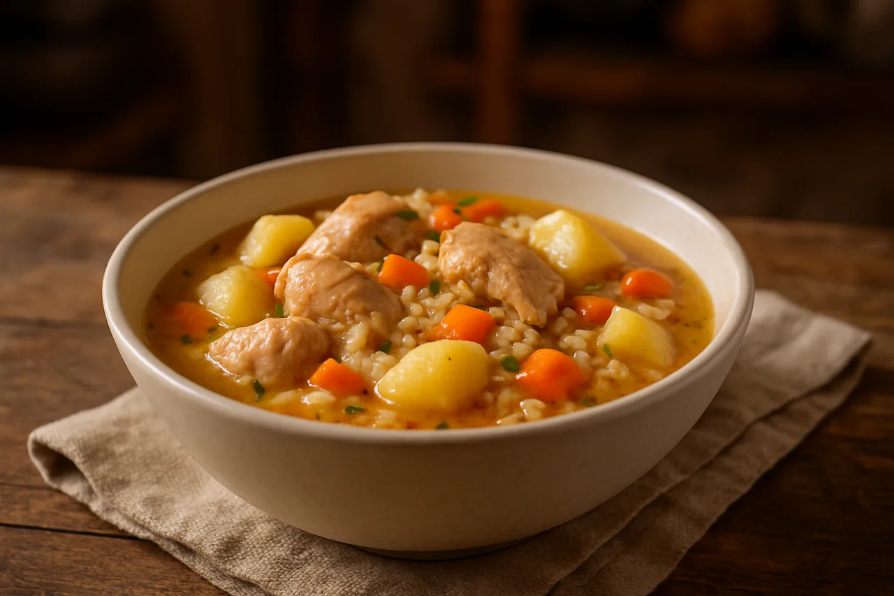 Foto de Guiso de pollo con patatas y arroz
