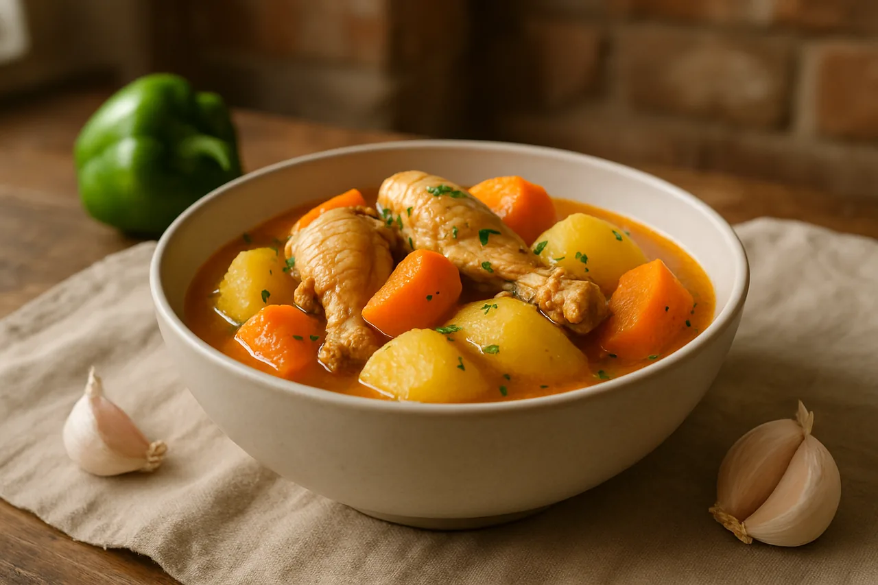 Guiso de puchero con pollo — receta canaria