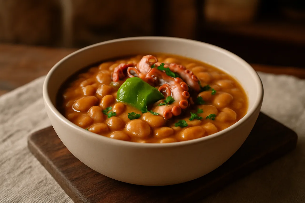Foto de Habas Secas con Pulpo