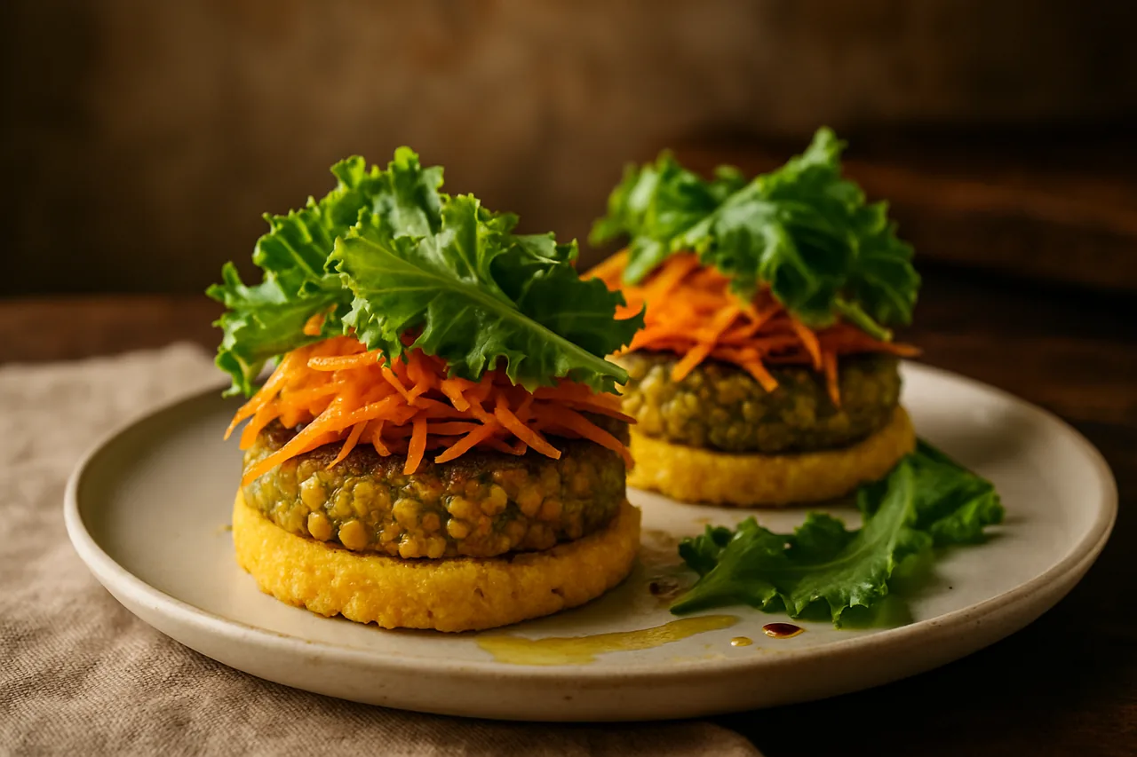 Foto de Hamburguesas de Garbanzos y Polenta