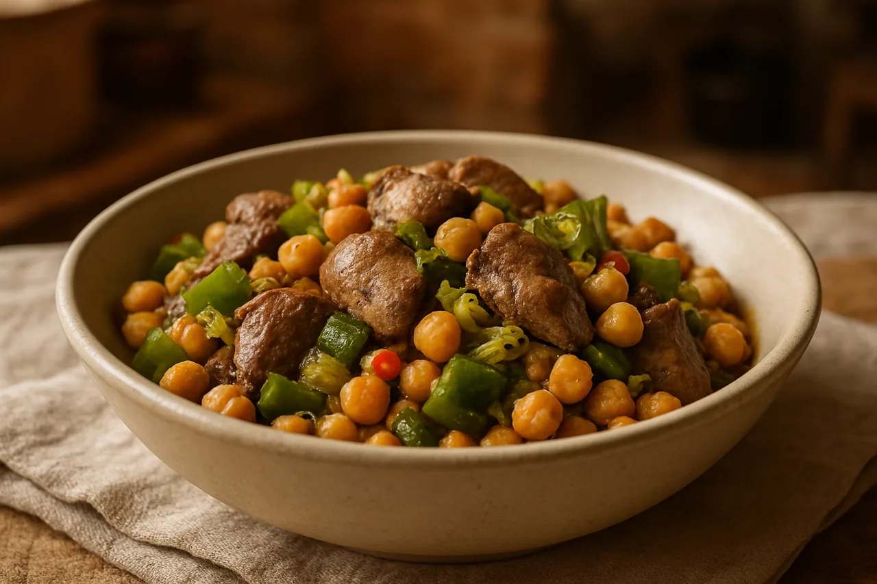 Foto de Higadillos de pollo con garbanzos