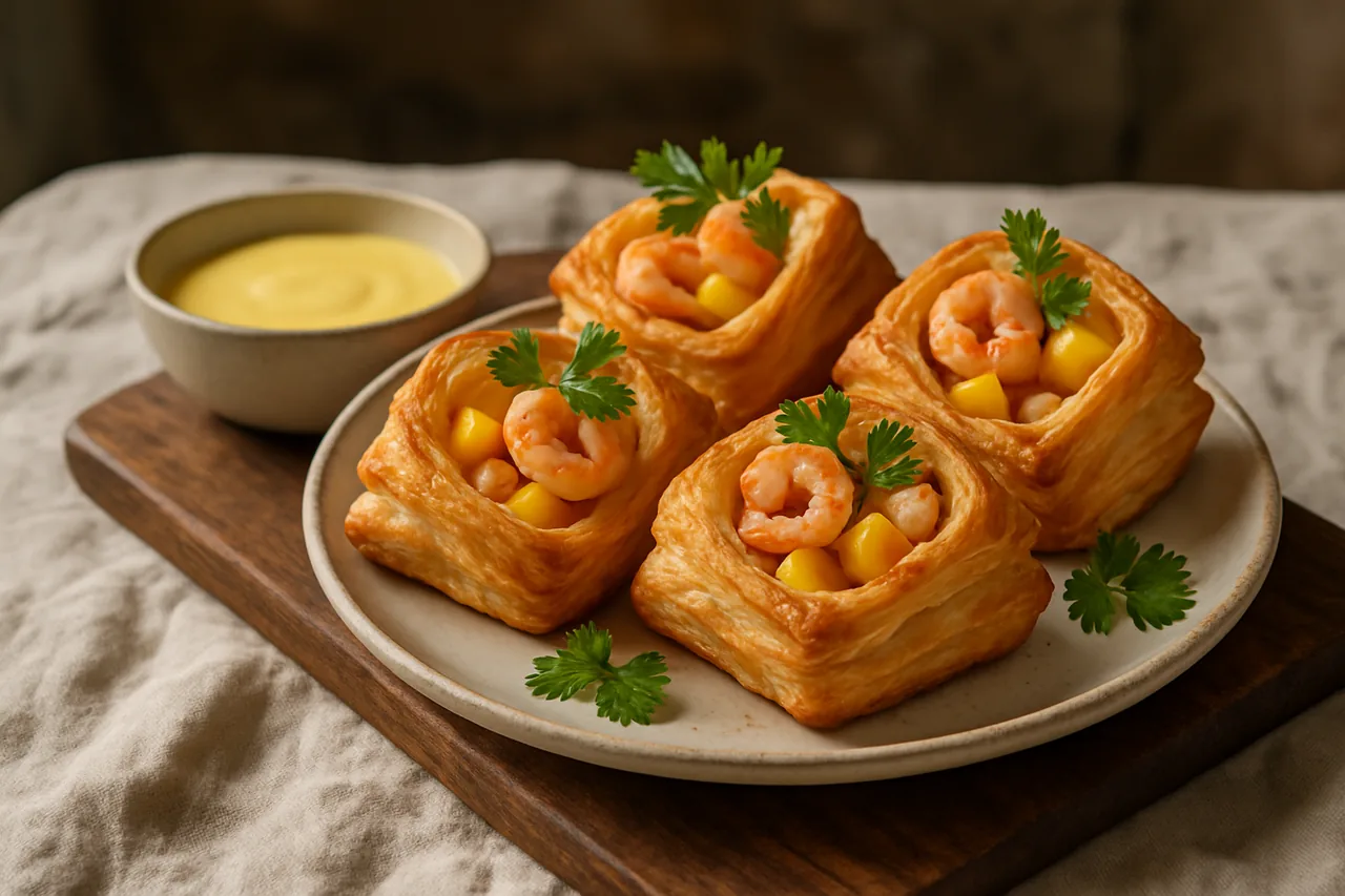 Foto de Hojaldres de Marisco con Salsa Holandesa
