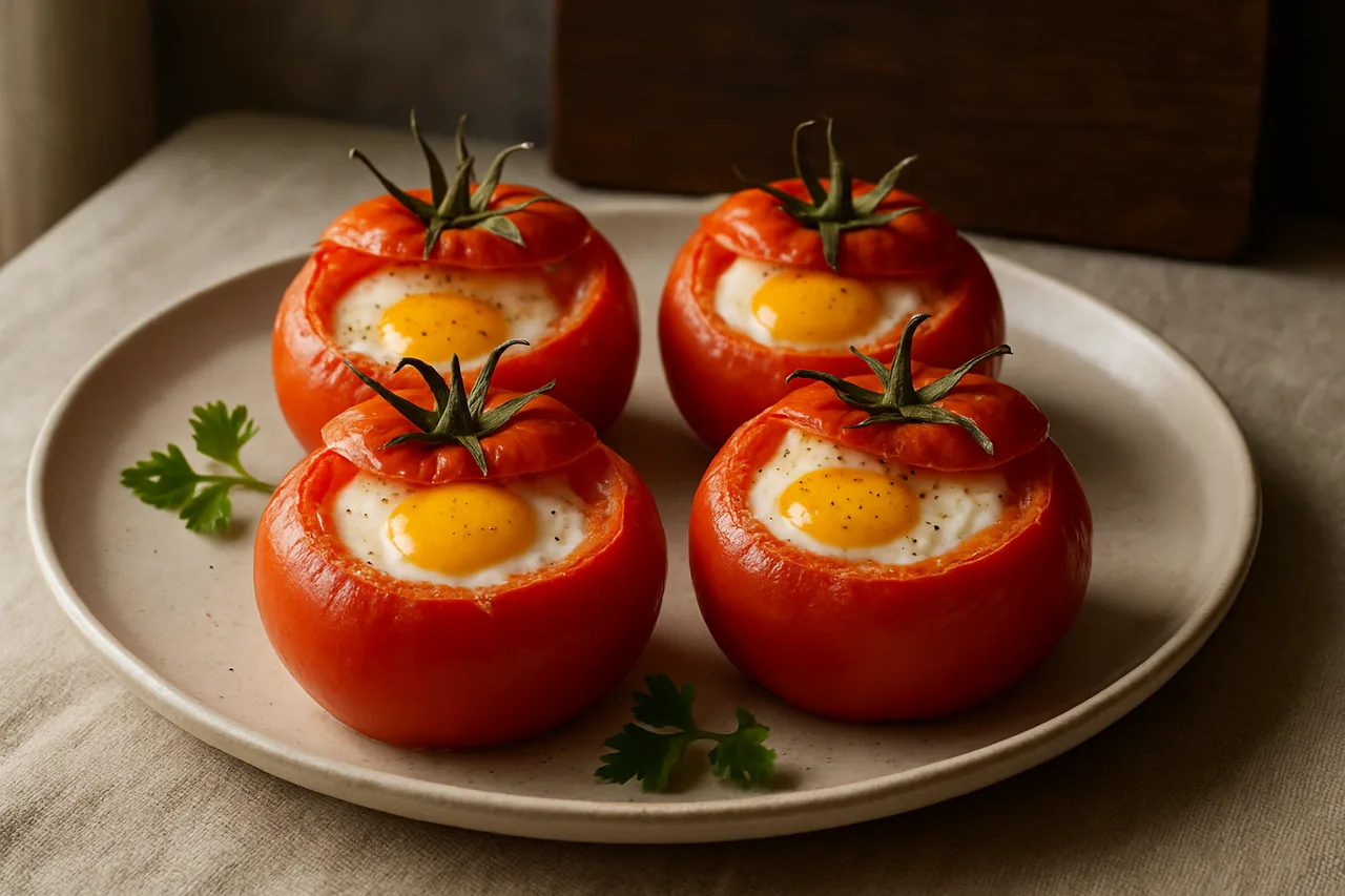 Foto de Huevos al Horno en Tomate