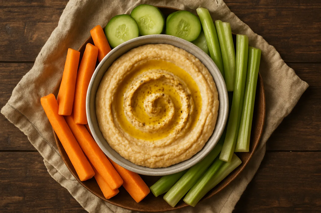 Foto de Hummus con Verduras Frescas