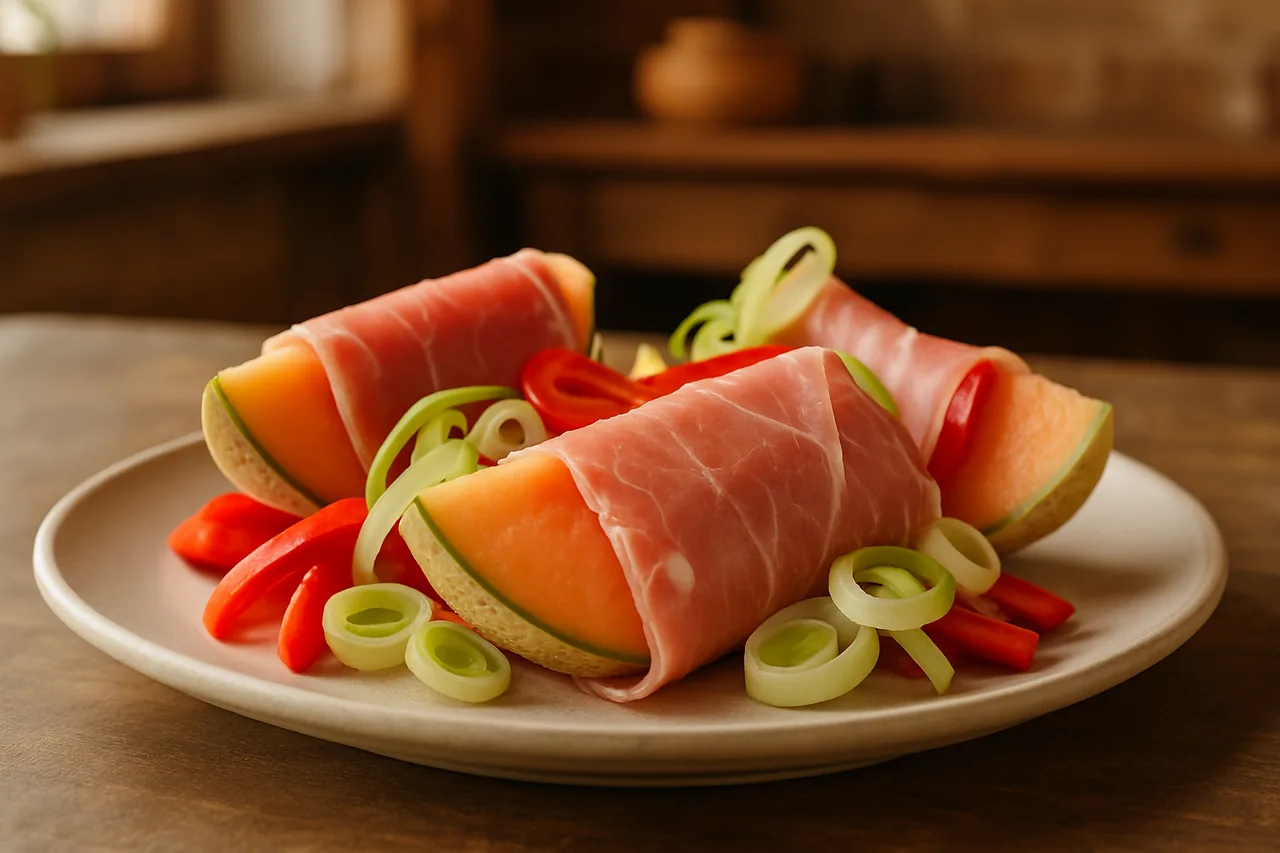 Foto de Jamón fresco con melón
