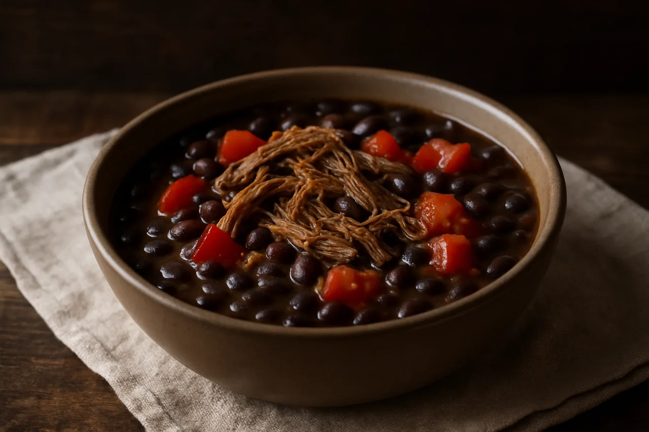 Judías negras o caraotas — receta canaria