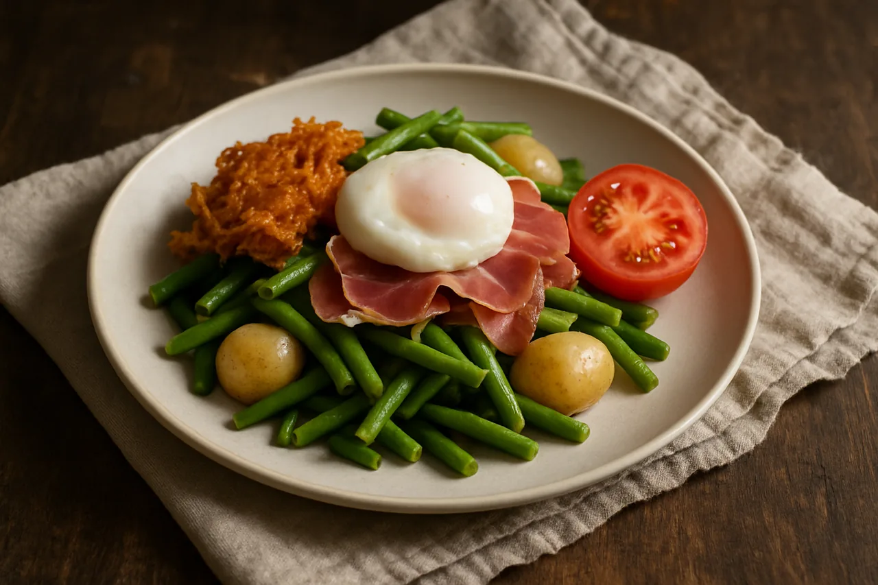 Foto de Judías Verdes con Patatas, Jamón y Huevo