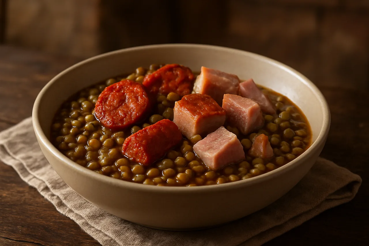 Lentejas compuestas — receta canaria