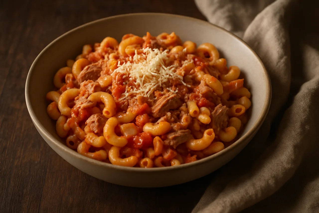 Foto de Macarrones con atún y tomate