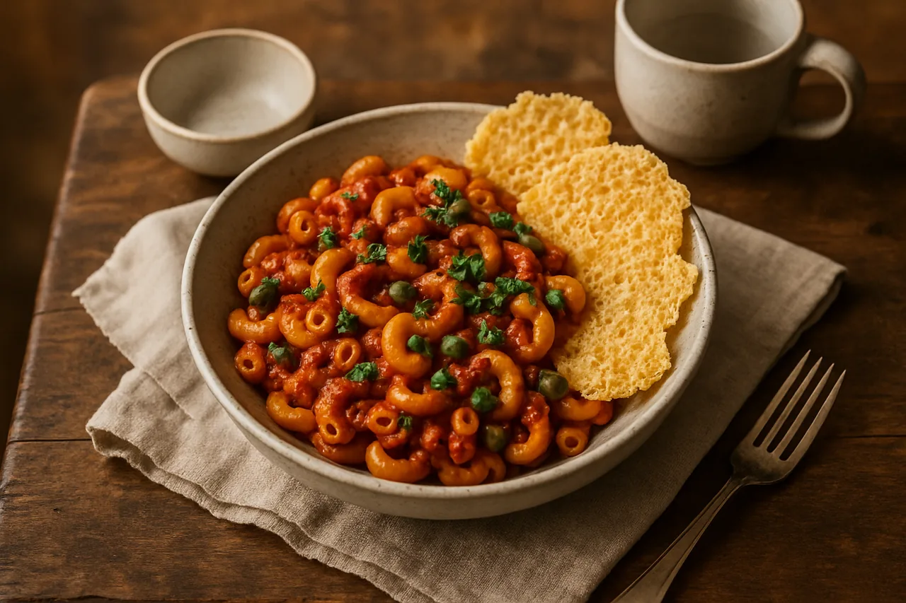 Foto de Macarrones con Salsa de Tomates Secos