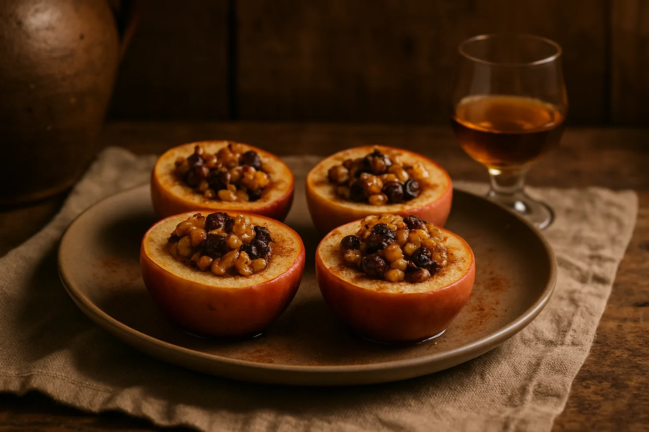 Foto de Manzanas con Brandy y Nueces