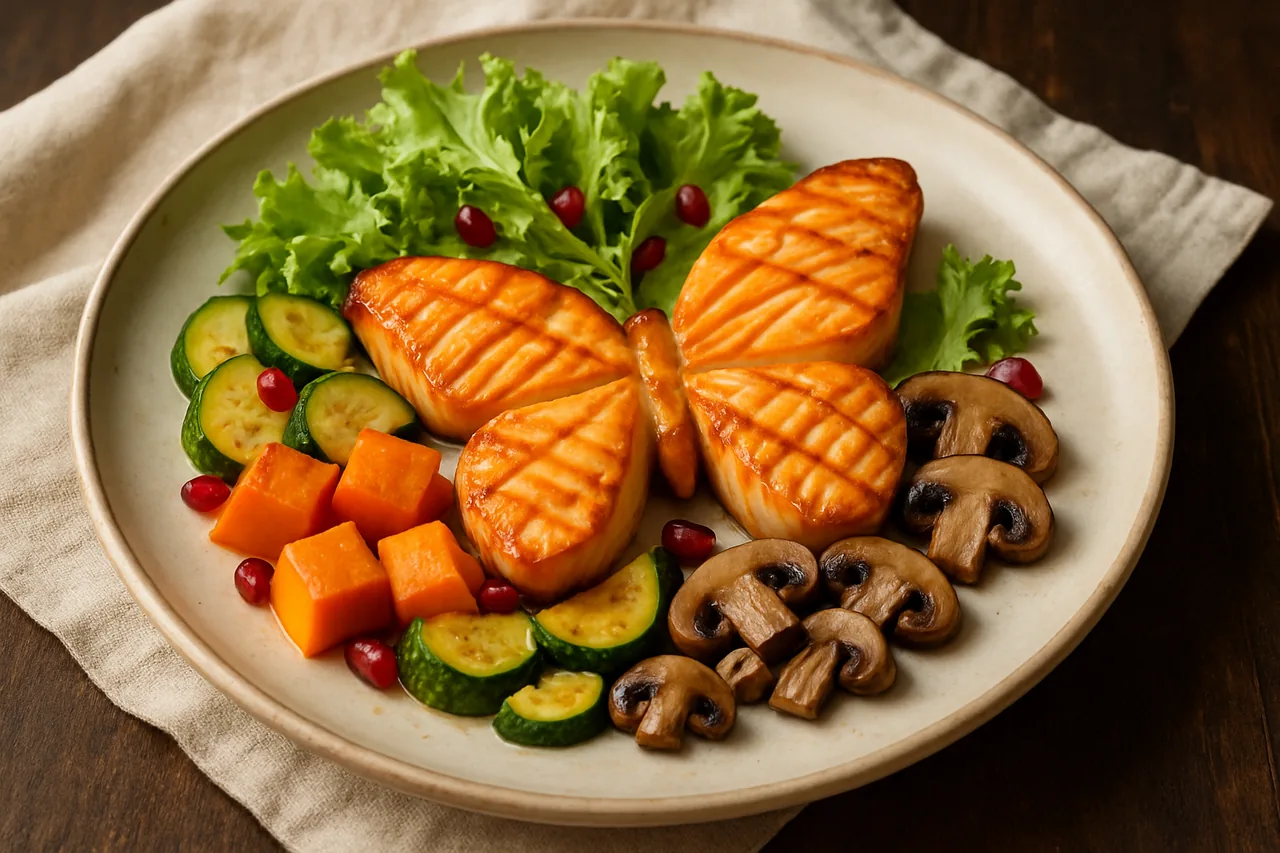 Foto de Mariposas de Salmón con Verduras