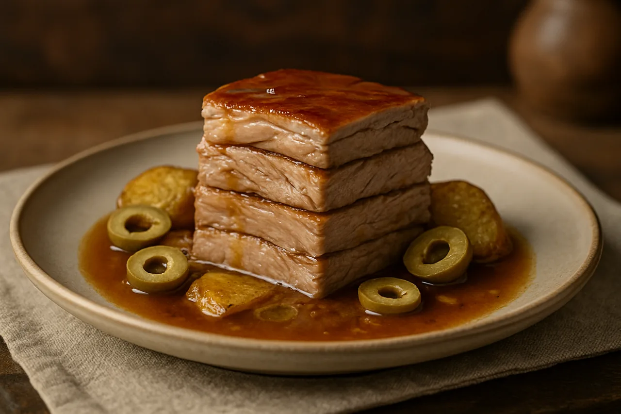 Foto de Milhojas de Cerdo Ibérico con Salsa de Jamón