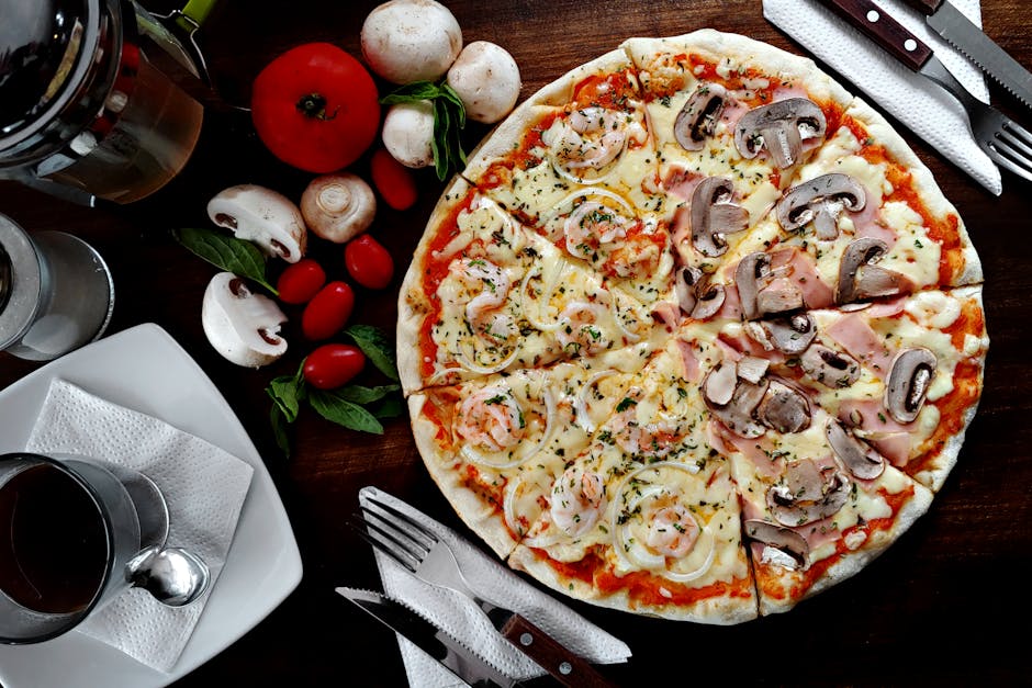 Foto de Minipizzas de Gambas, Almejas y Champiñones