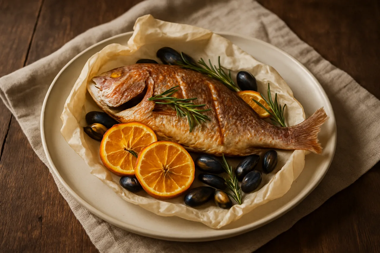 Foto de Mojarra al Horno en Papillote