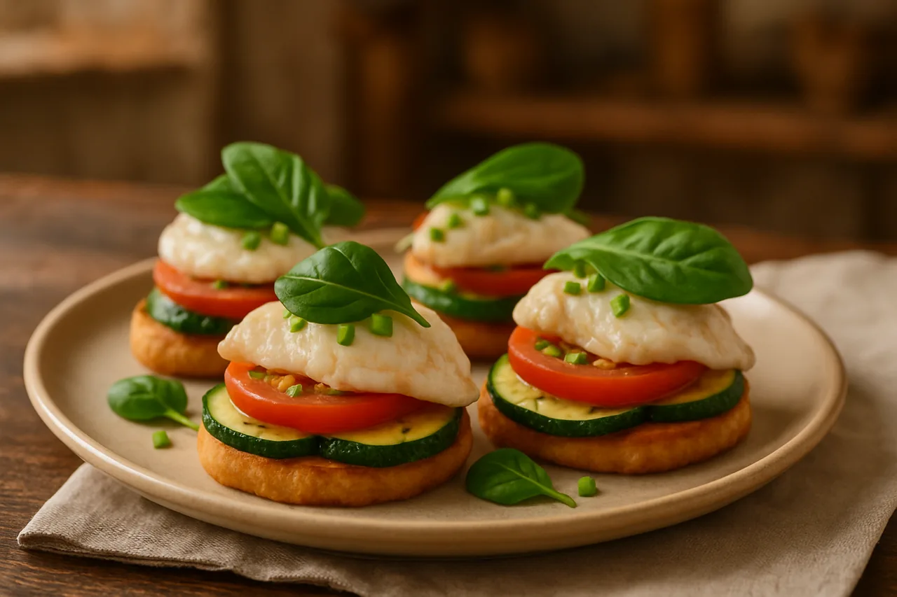 Foto de Montaditos de Gallo y Calabacín con Tomate