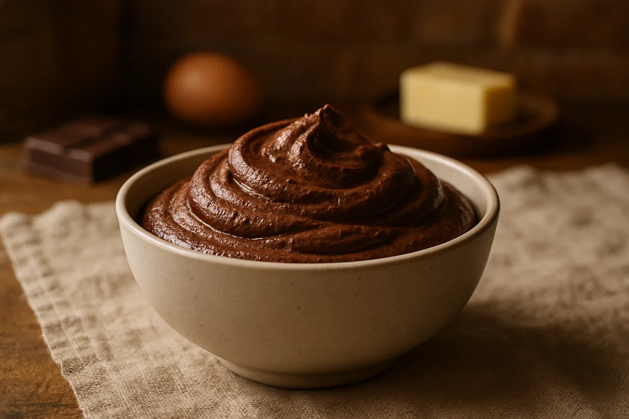 Mousse de chocolate clásica en copas
