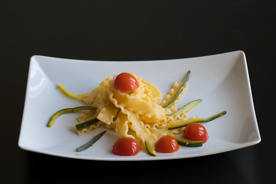 Foto de Pasta fresca con jamón, calabacín y queso