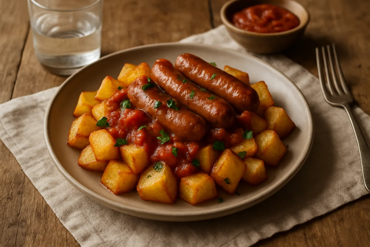 Foto de Patatas Bravas con Salchichas