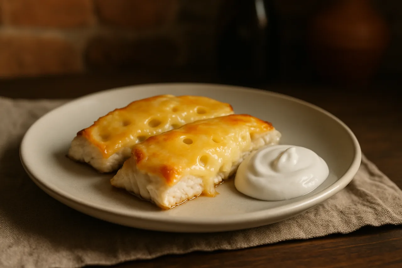 Foto de Pescado al Horno con Queso Suizo