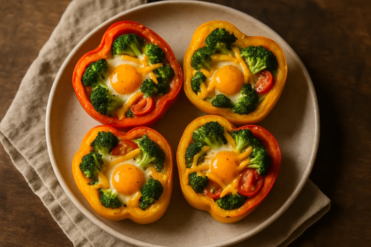 Foto de Pimientos Rellenos de Huevos y Verduras