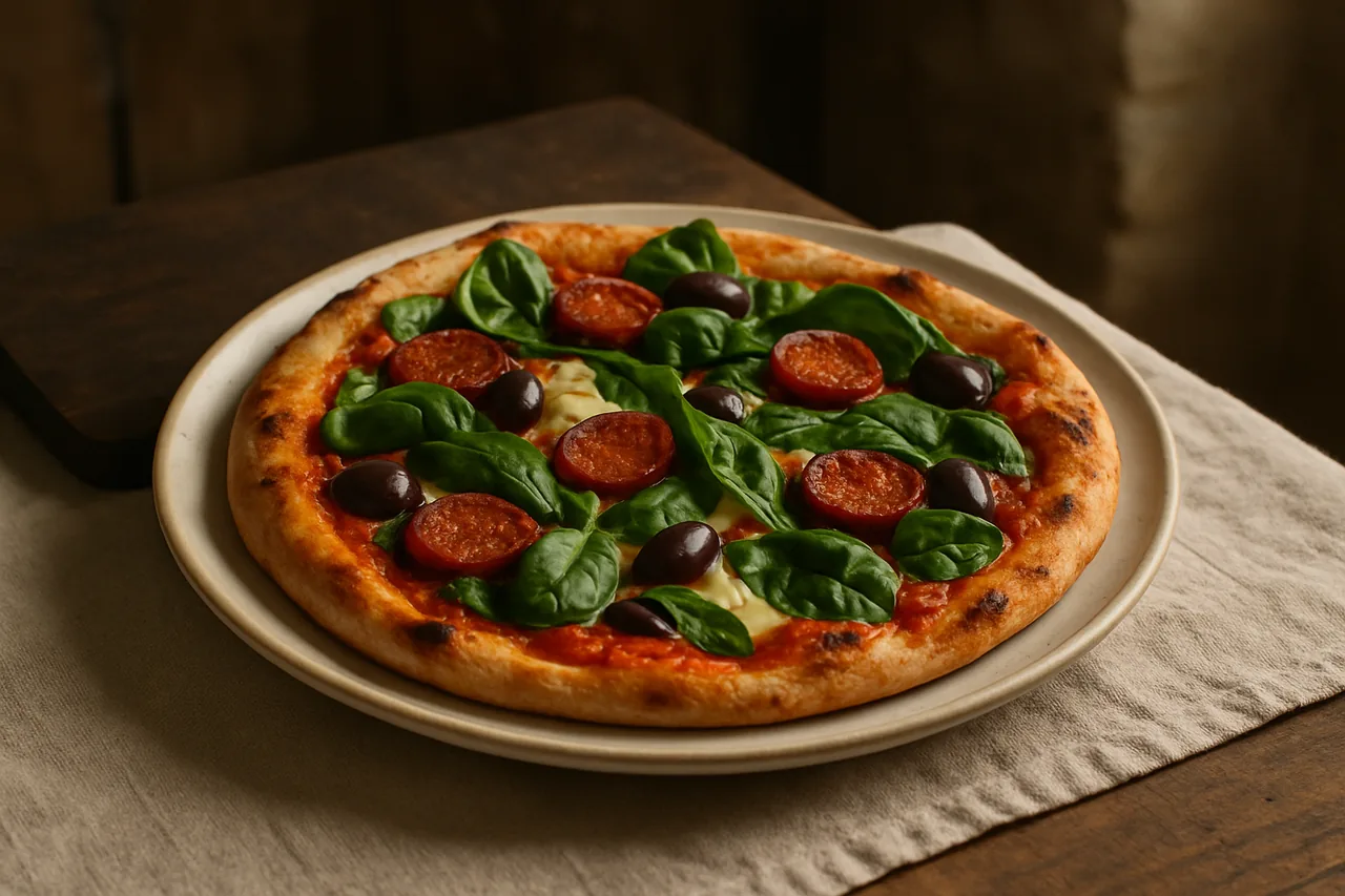 Foto de Pizza de Espinacas y Chorizo