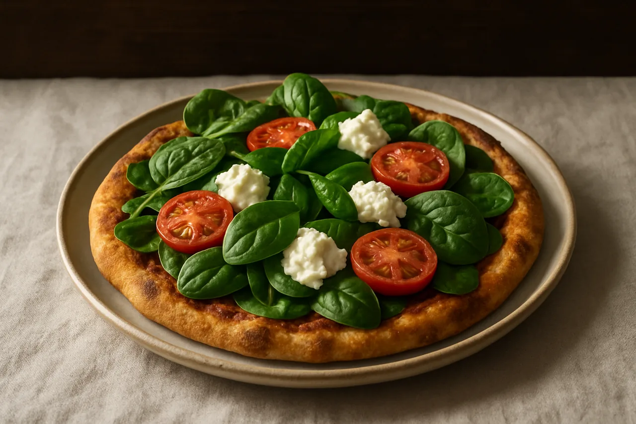 Foto de Pizza de Espinacas y Queso