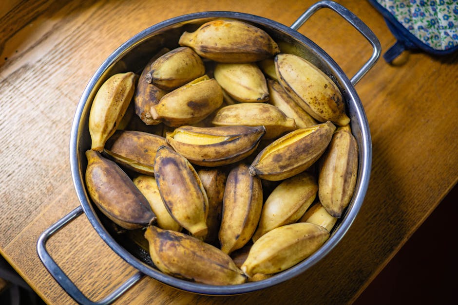 Plátanos amasados con gofio — receta canaria