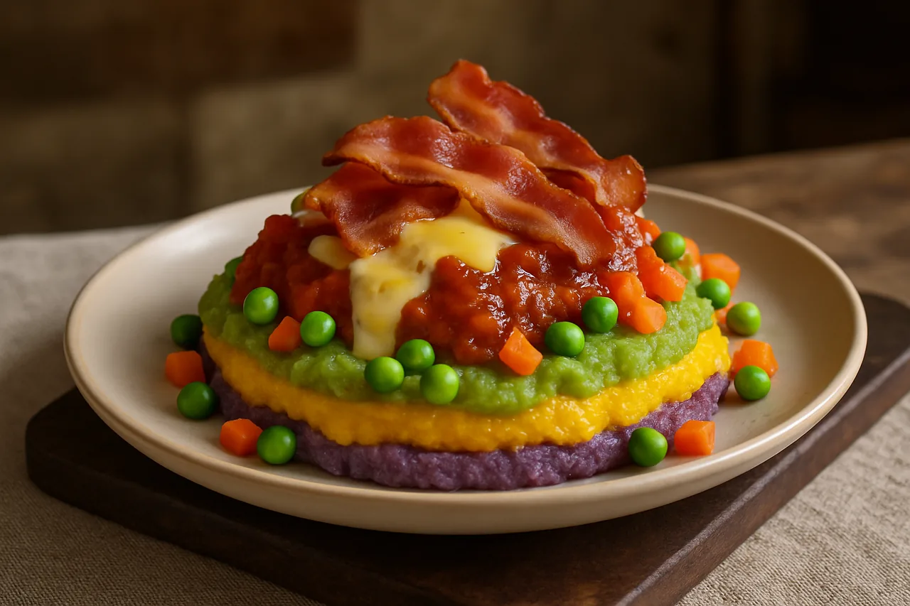 Foto de Polenta Multicolor con Mermelada de Tomate