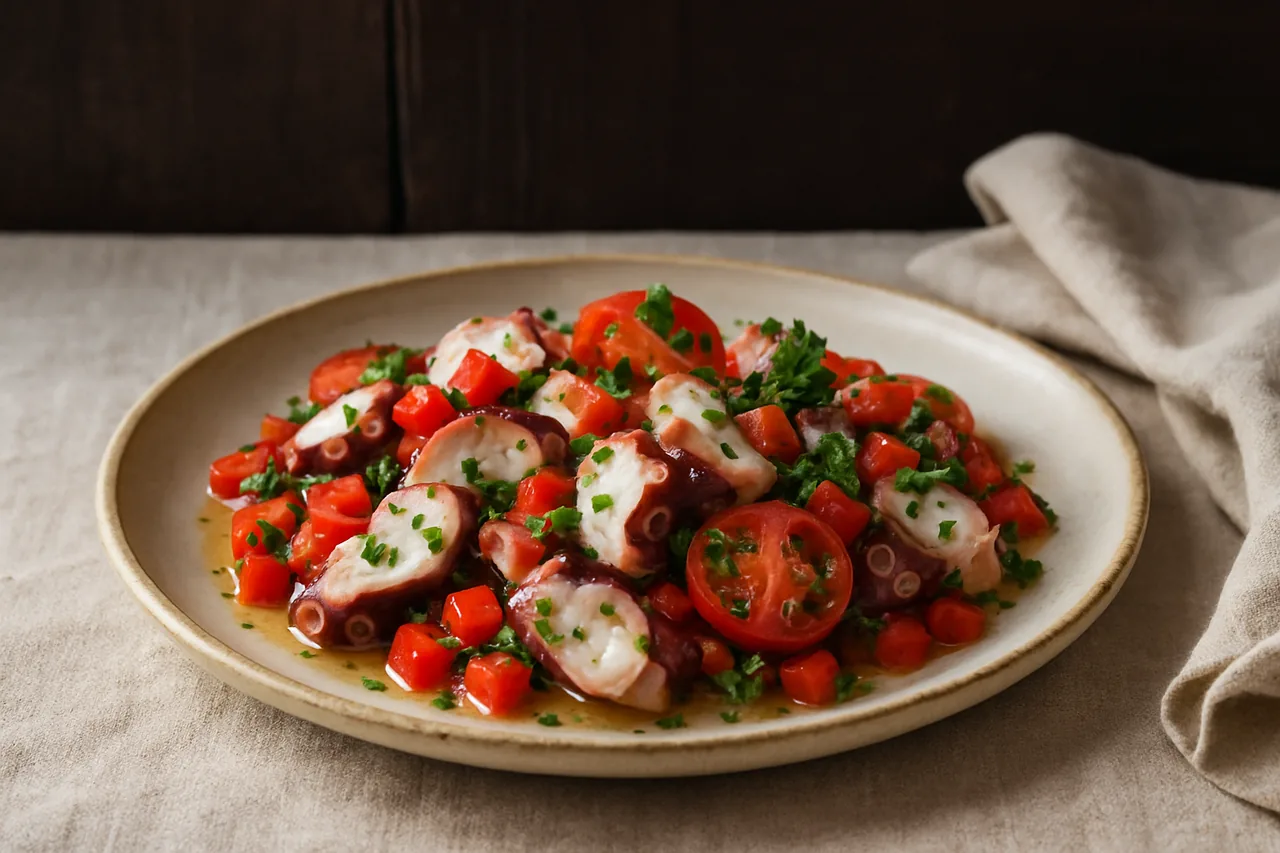 Pulpo a la vinagreta — receta canaria
