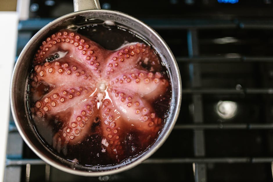 Foto de Pulpo con puré de patata y vinagreta de kiwi