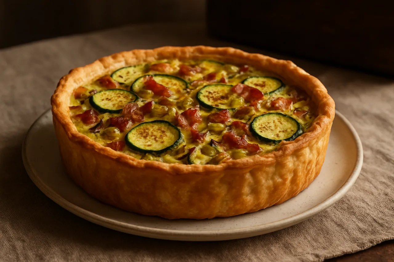 Foto de Quiche de Calabacín y Beicon