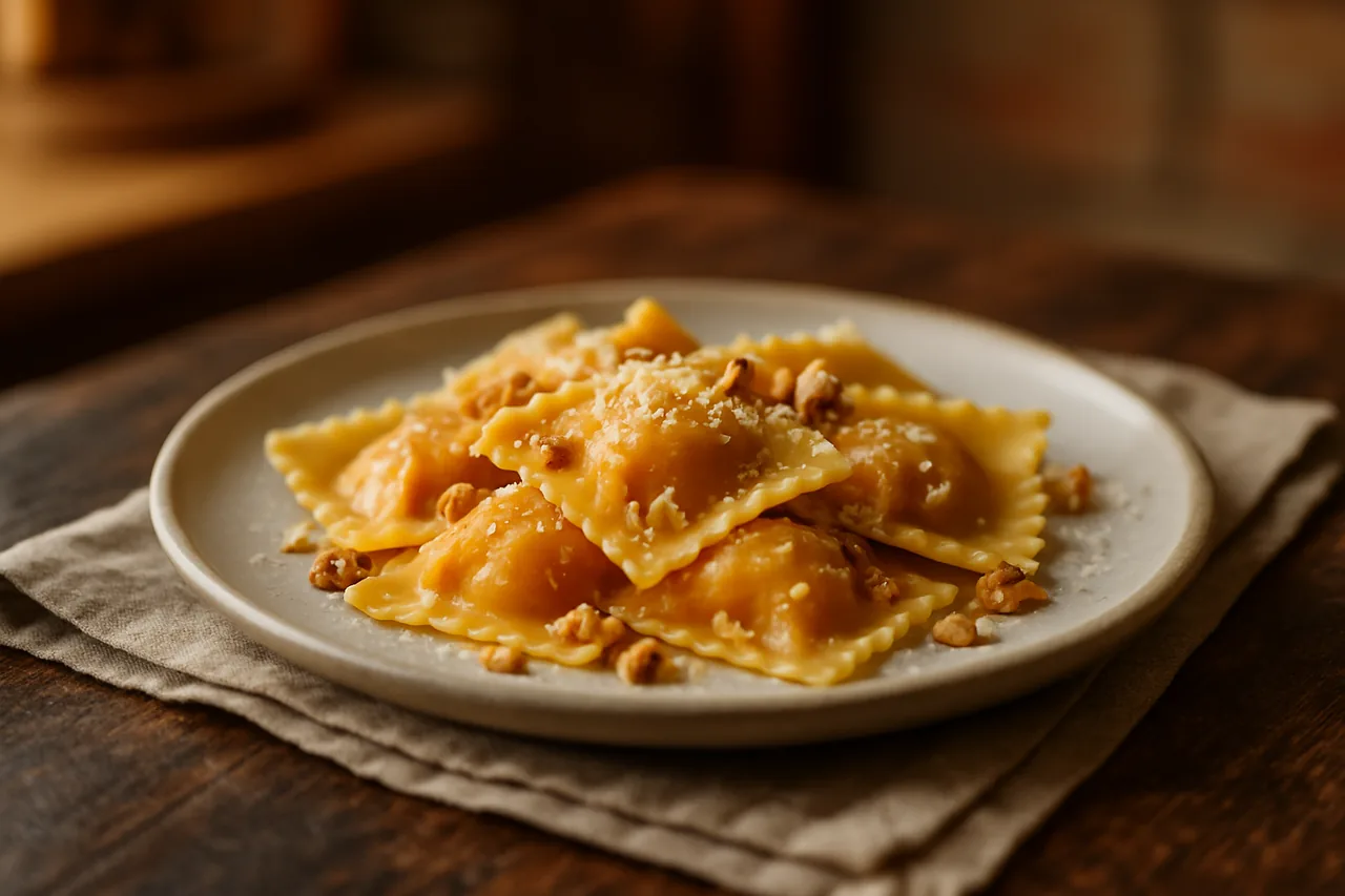 Foto de Raviolis de Calabaza, Jamón y Ricota