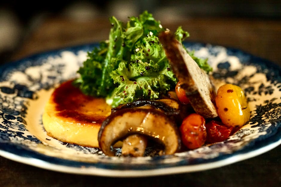 Foto de Revuelto de berenjenas y setas con polenta