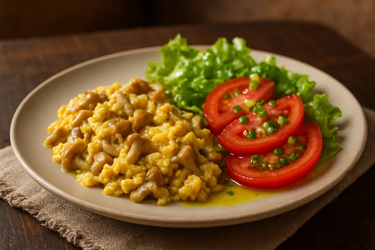 Foto de Revuelto de Perretxikos con Ensalada
