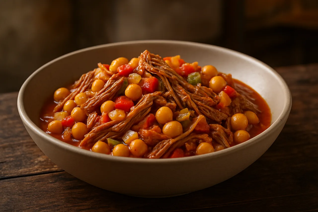 Ropa Vieja Canaria — receta canaria