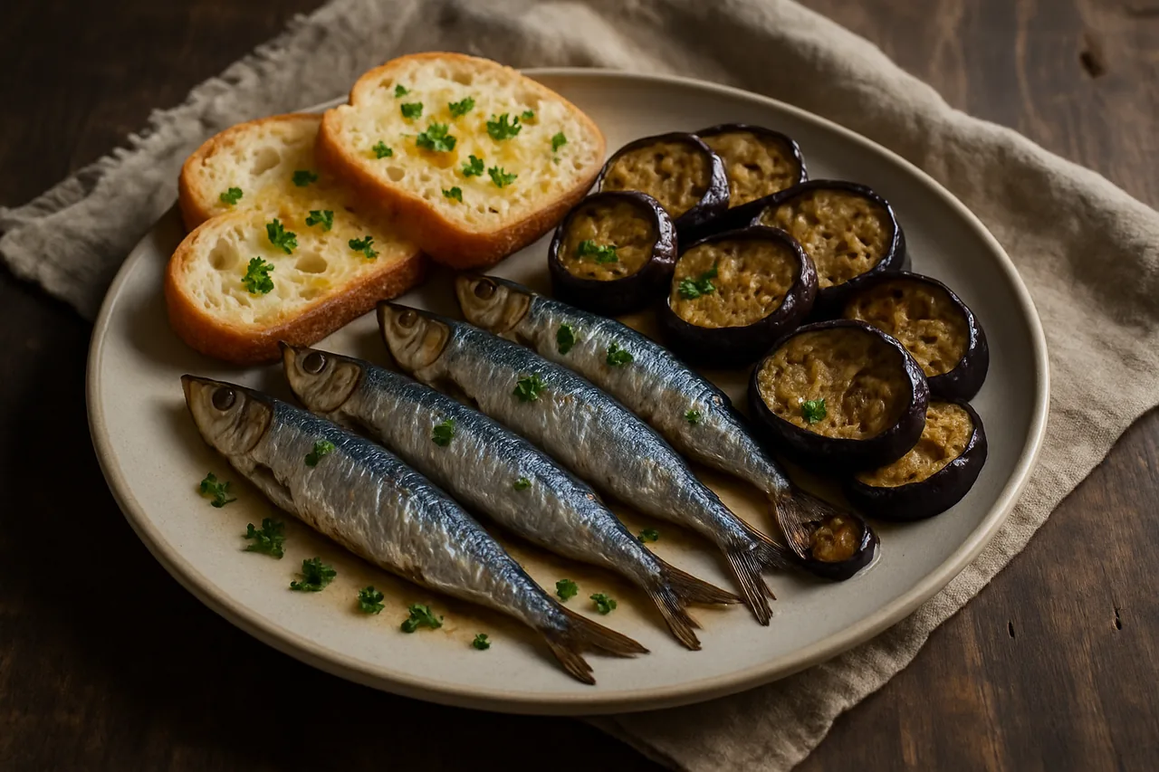 Foto de Sardinas con Berenjenas al Horno