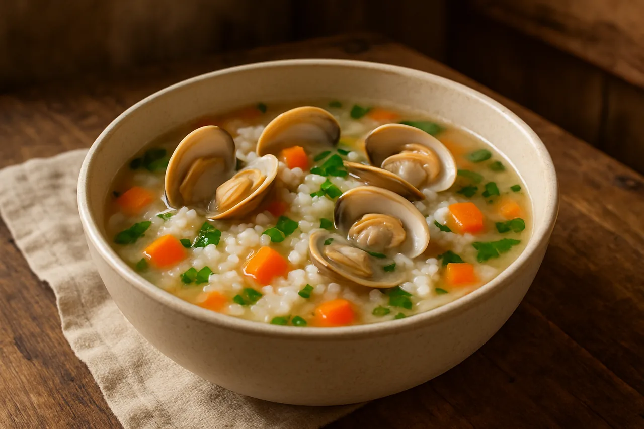 Foto de Sopa de arroz con almejas