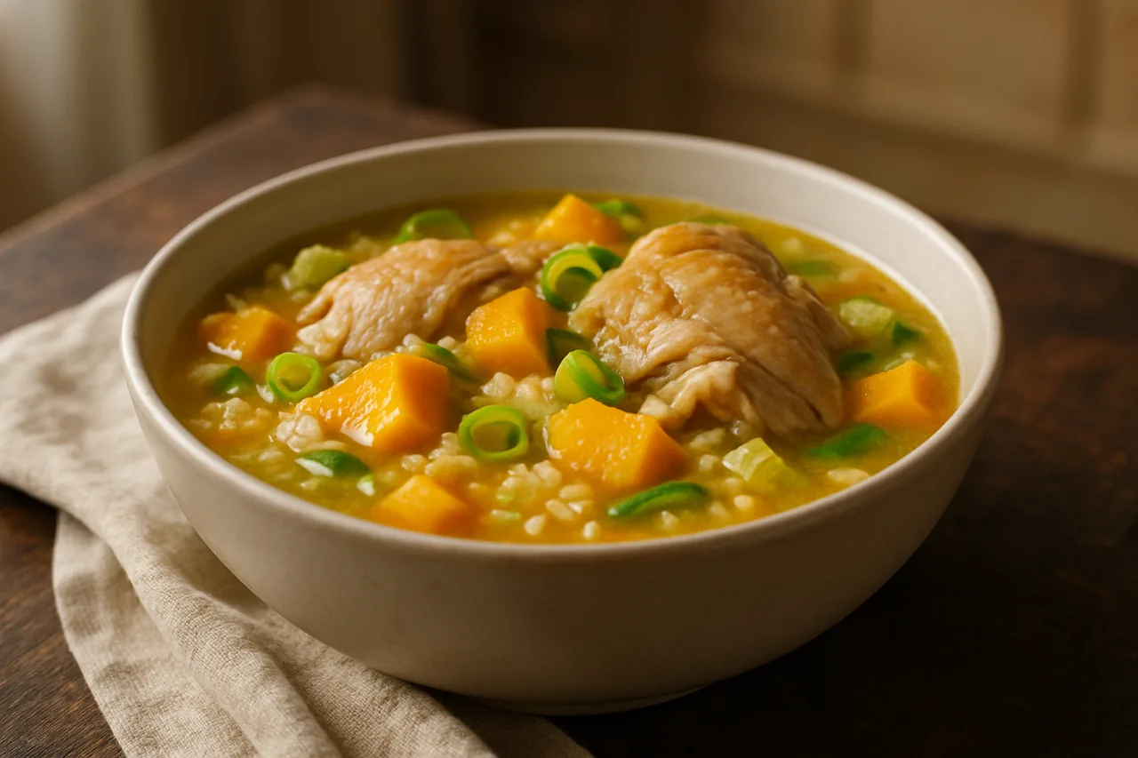 Foto de Sopa de arroz con pollo