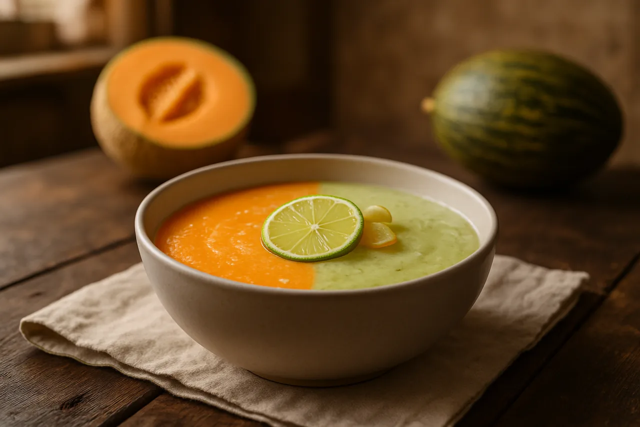 Foto de Sopa de Melón en Dos Colores